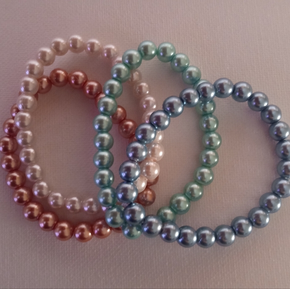 8mm Beaded Bracelet Set of 10 - Picture 4 of 4